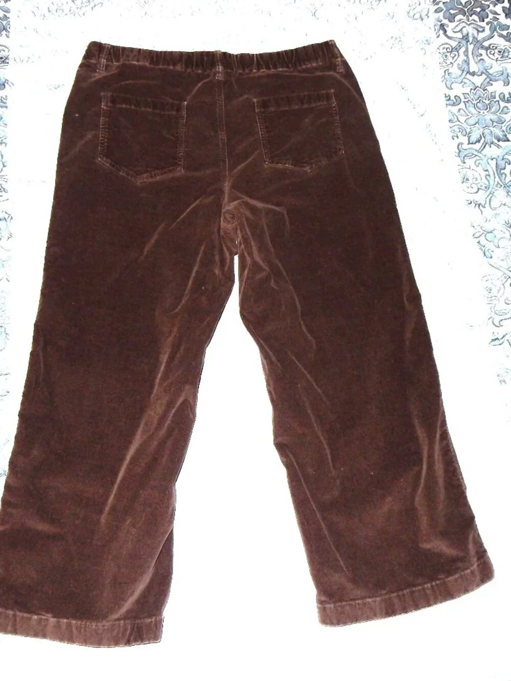 Wide leg Brown corduory pants Sonoma XXL pinwale stretch 16 18 20 EUC!! retro - Picture 5 of 7